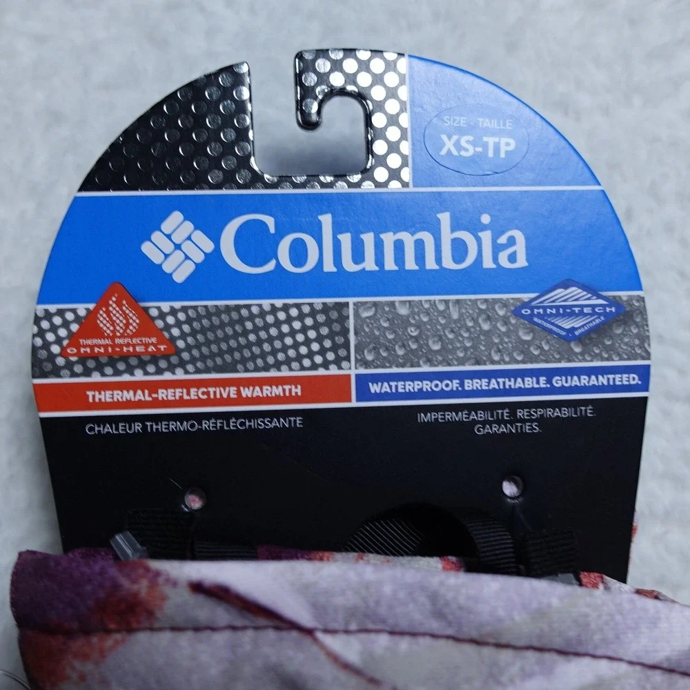 Columbia Whirlibird III Printed Glove Youth XS Orange Purple CY2087-864